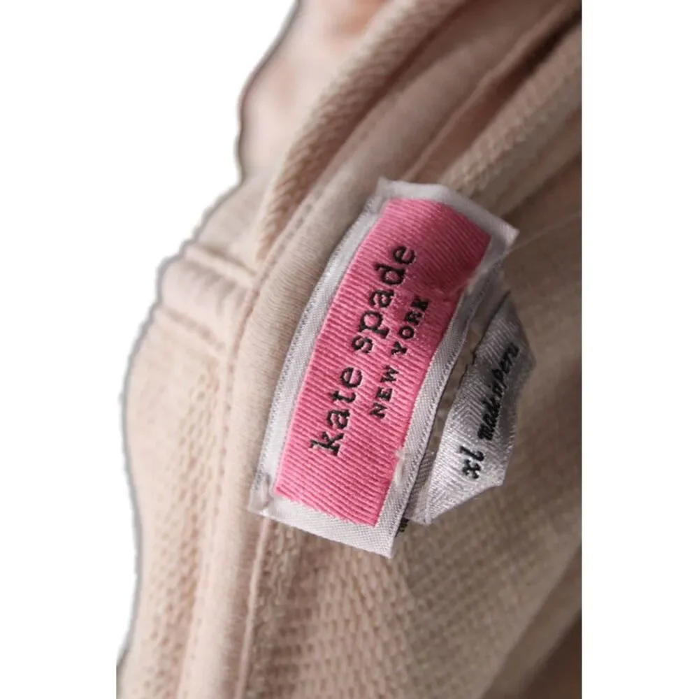 Kate Spade Womens Pink Cotton Pullover Hoodie Crew Neck Long Sleeve Size XL - Picture 4 of 4